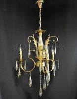 Люстра потолочная шестирожковая Барокко (Свеча на ветру) Е14 Золото картинка 